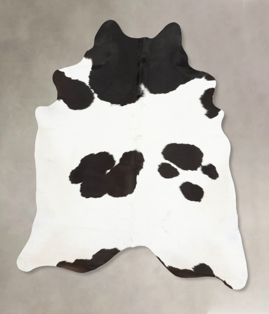 Black and White X-Large Brazilian Cowhide Rug 7'9"H x 6'3"W #B15422 by Hudson Hides