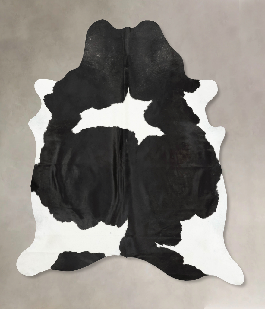 Black and White XX-Large Brazilian Cowhide Rug 8'2"H x 7'4"W #B15423 by Hudson Hides