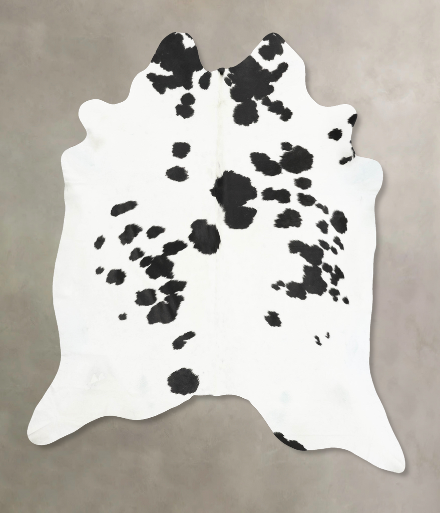 Black and White XX-Large Brazilian Cowhide Rug 7'10"H x 7'4"W #B15425 by Hudson Hides