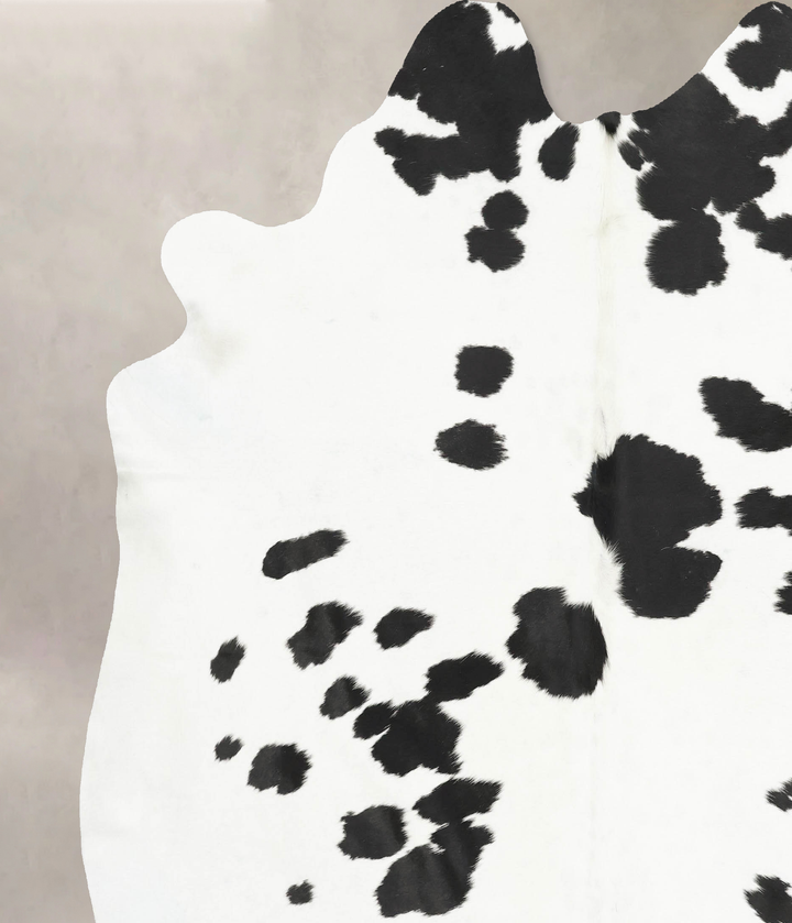 Black and White XX-Large Brazilian Cowhide Rug 7'10"H x 7'4"W #B15425 by Hudson Hides