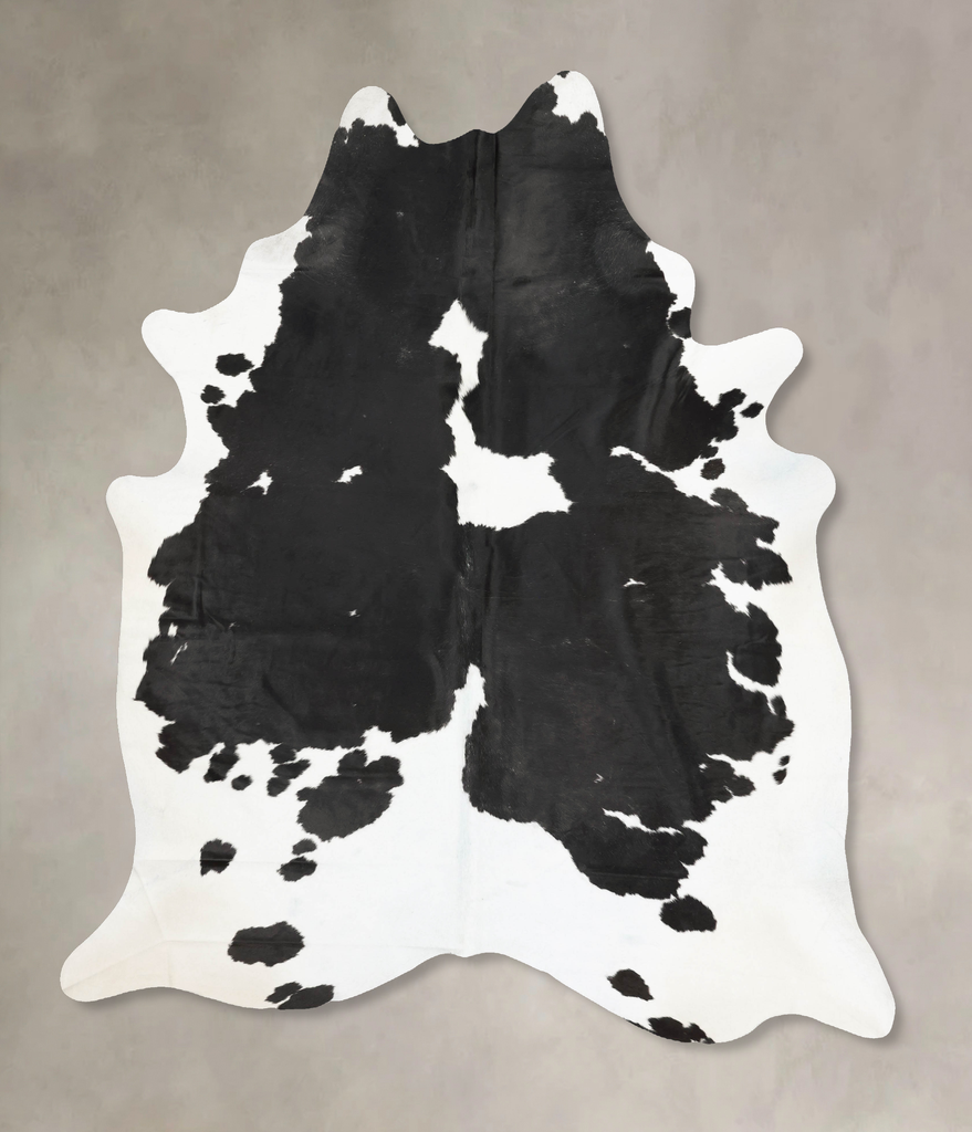 Black and White XX-Large Brazilian Cowhide Rug 9'1"H x 7'7"W #B15426 by Hudson Hides