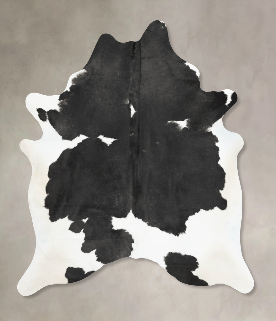 Black and White XX-Large Brazilian Cowhide Rug 8'9"H x 7'1"W #B15428 by Hudson Hides