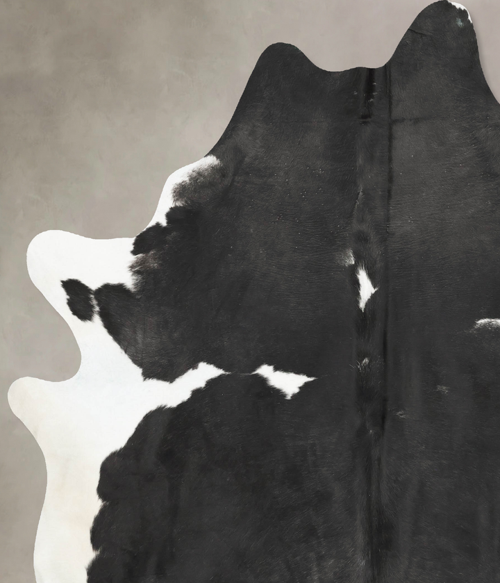 Black and White XX-Large Brazilian Cowhide Rug 8'9"H x 7'1"W #B15428 by Hudson Hides