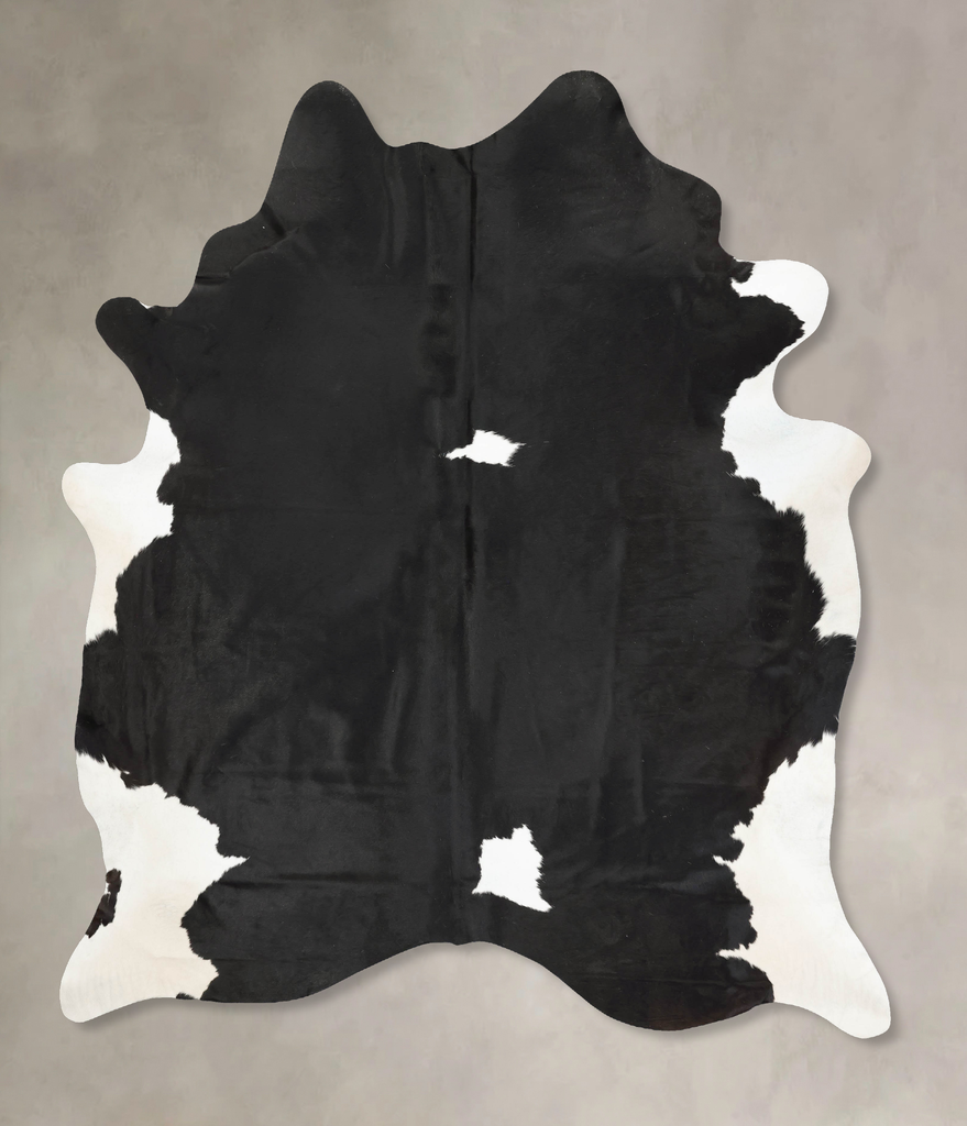 Black and White XX-Large Brazilian Cowhide Rug 9'3"H x 7'2"W #B15429 by Hudson Hides