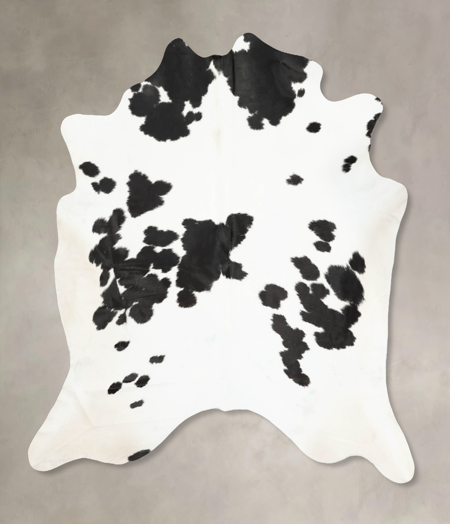 Black and White XX-Large Brazilian Cowhide Rug 8'6"H x 7'7"W #B15437 by Hudson Hides