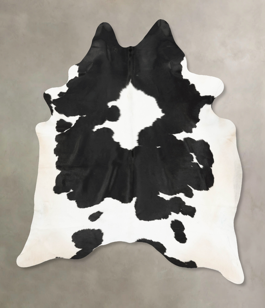 Black and White XX-Large Brazilian Cowhide Rug 9'3"H x 7'4"W #B15438 by Hudson Hides