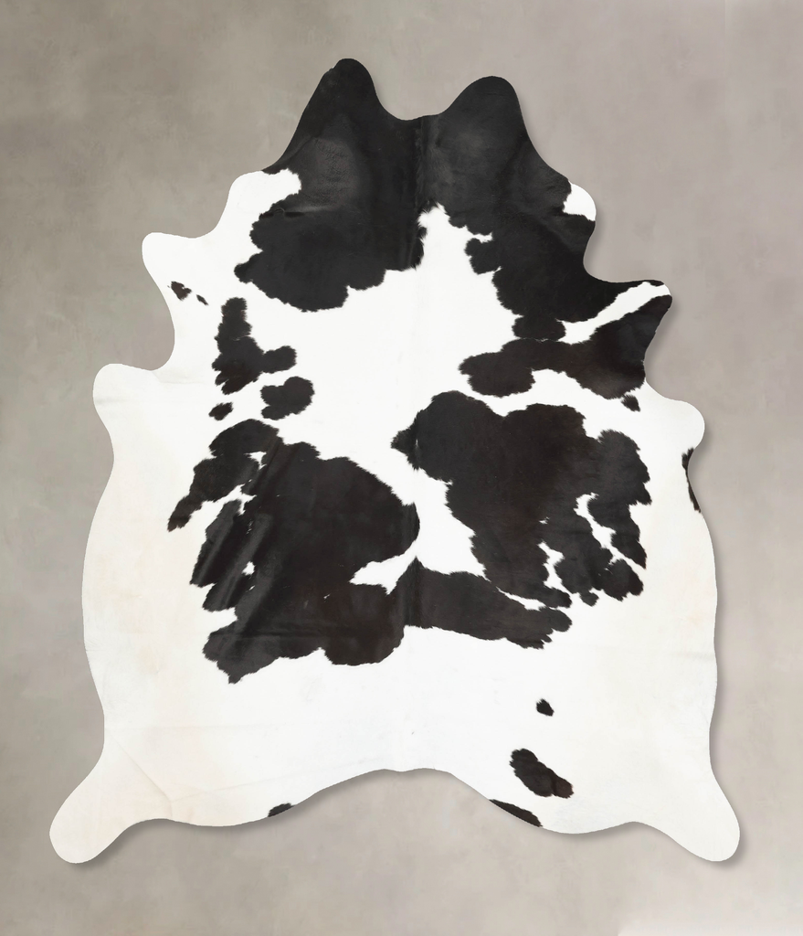 Black and White XX-Large Brazilian Cowhide Rug 8'9"H x 7'0"W #B15440 by Hudson Hides