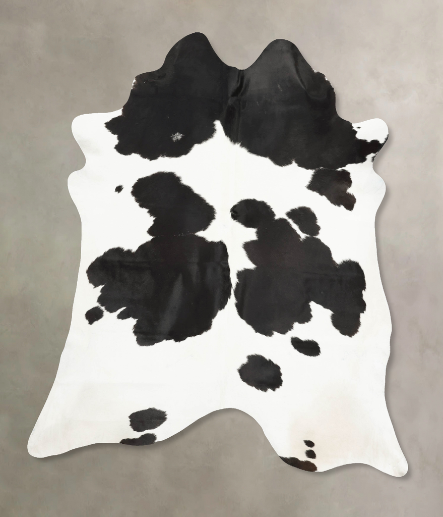 Black and White XX-Large Brazilian Cowhide Rug 7'11"H x 6'9"W #B15443 by Hudson Hides
