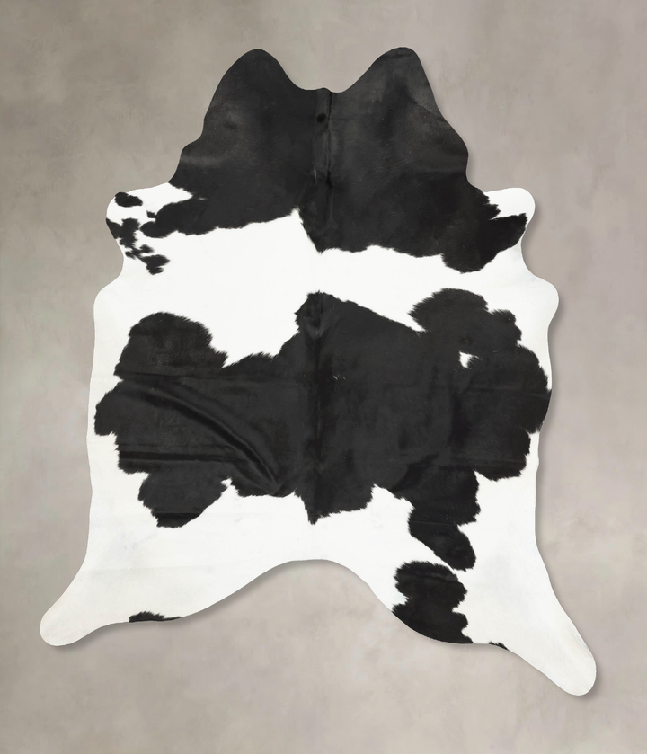 Black and White XX-Large Brazilian Cowhide Rug 8'11"H x 6'11"W #B15445 by Hudson Hides