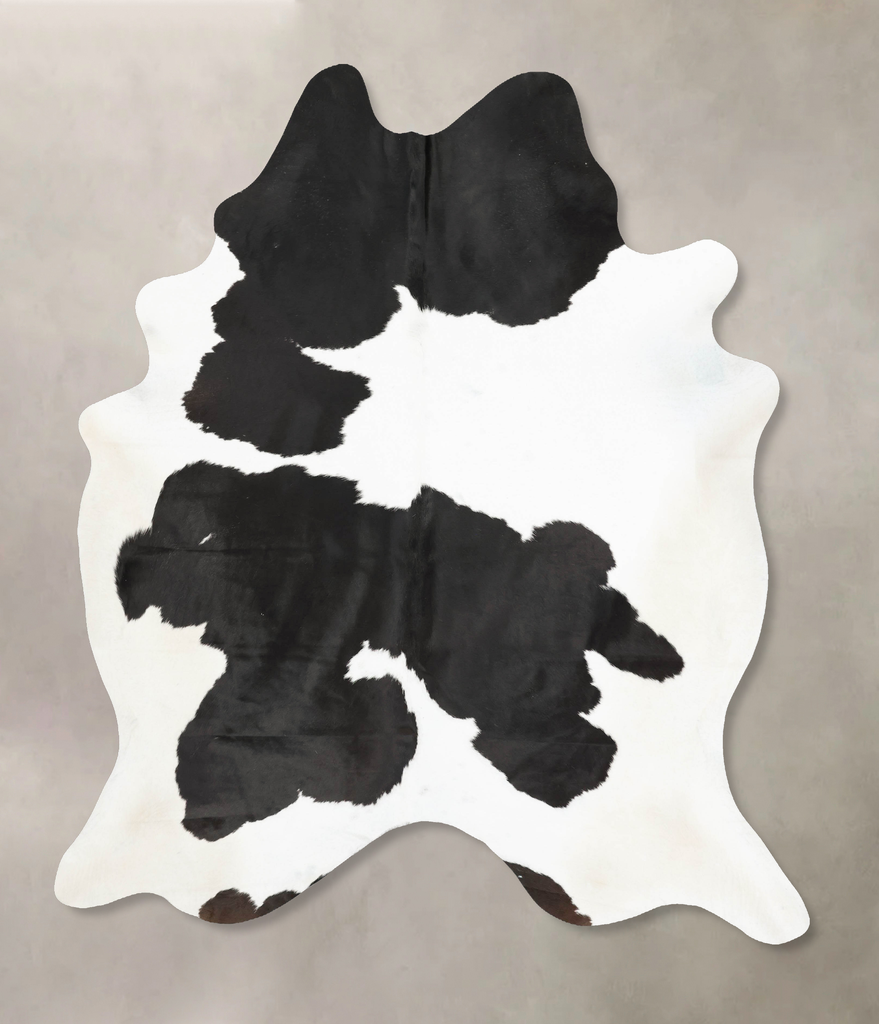 Black and White XX-Large Brazilian Cowhide Rug 8'8"H x 7'4"W #B15446 by Hudson Hides