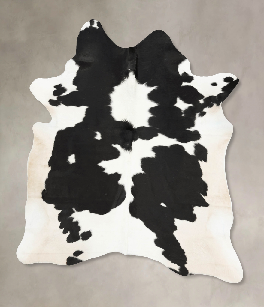 Black and White X-Large Brazilian Cowhide Rug 7'9"H x 6'4"W #B15448 by Hudson Hides