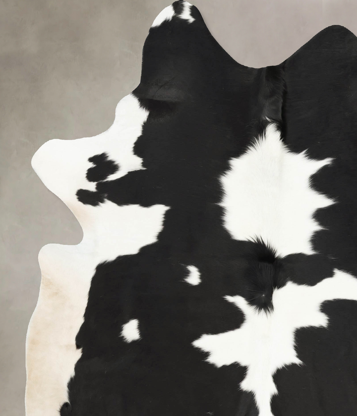 Black and White X-Large Brazilian Cowhide Rug 7'9"H x 6'4"W #B15448 by Hudson Hides