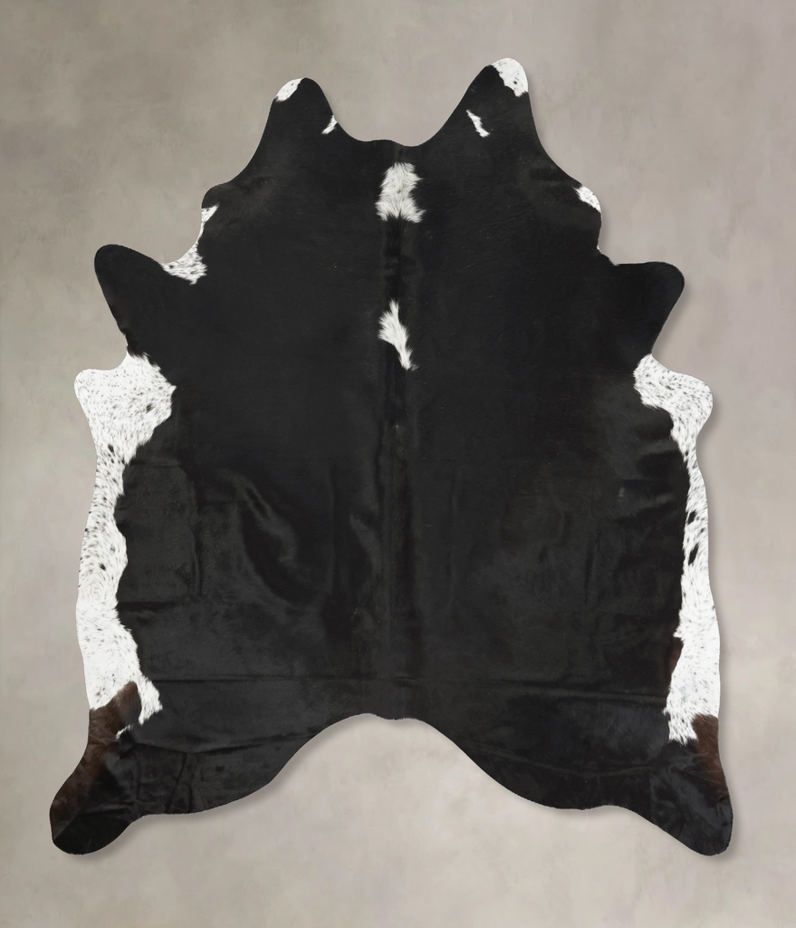 Black and White XX-Large Brazilian Cowhide Rug 8'5"H x 6'9"W #B15449 by Hudson Hides