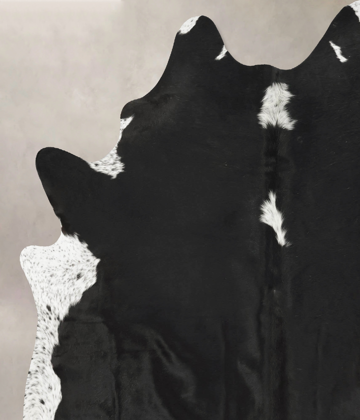 Black and White XX-Large Brazilian Cowhide Rug 8'5"H x 6'9"W #B15449 by Hudson Hides