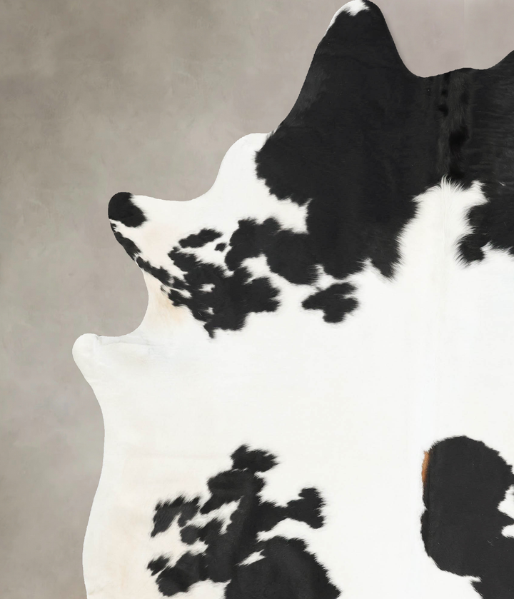 Black and White XX-Large Brazilian Cowhide Rug 8'3"H x 6'8"W #B15450 by Hudson Hides