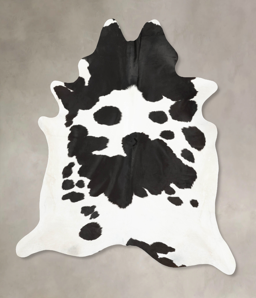 Black and White XX-Large Brazilian Cowhide Rug 8'11"H x 7'5"W #B15451 by Hudson Hides