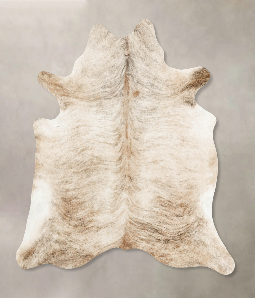 Light Brindle X-Large Brazilian Cowhide Rug 7'1"H x 6'2"W #B15453 by Hudson Hides
