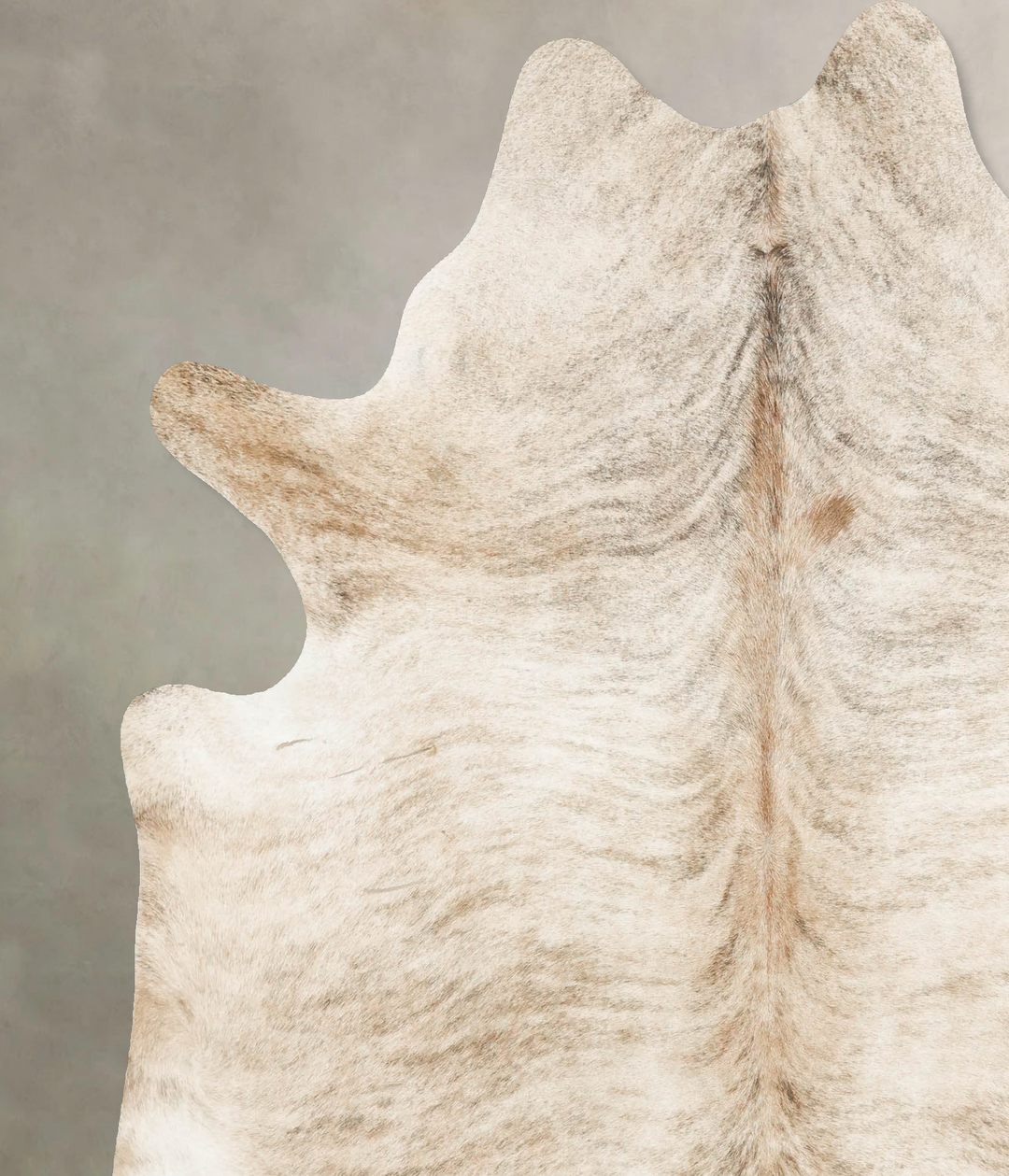 Light Brindle X-Large Brazilian Cowhide Rug 7'1"H x 6'2"W #B15453 by H