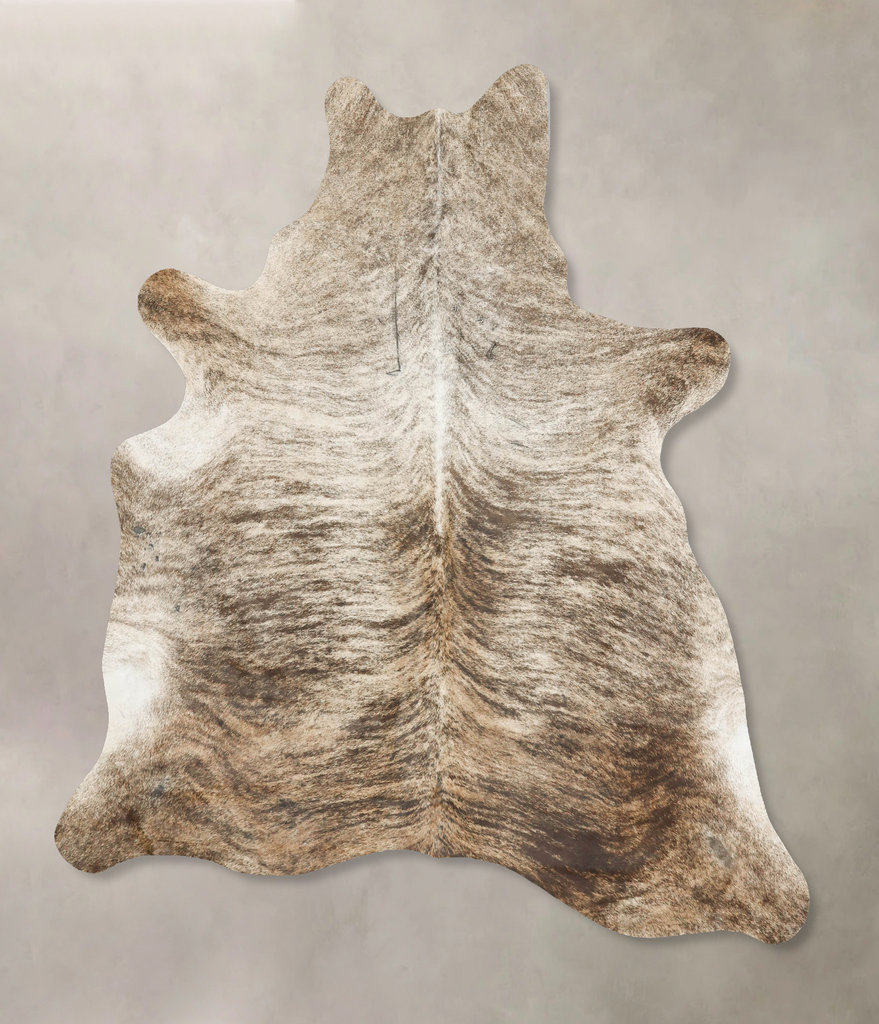 Light Brindle X-Large Brazilian Cowhide Rug 7'6"H x 6'2"W #B15454 by Hudson Hides