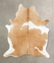 Beige and White X-Large Brazilian Cowhide Rug 7'5