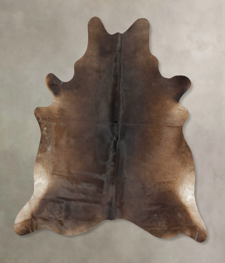 Chocolate X-Large Brazilian Cowhide Rug 7'5"H x 6'6"W #B15461 by Hudson Hides