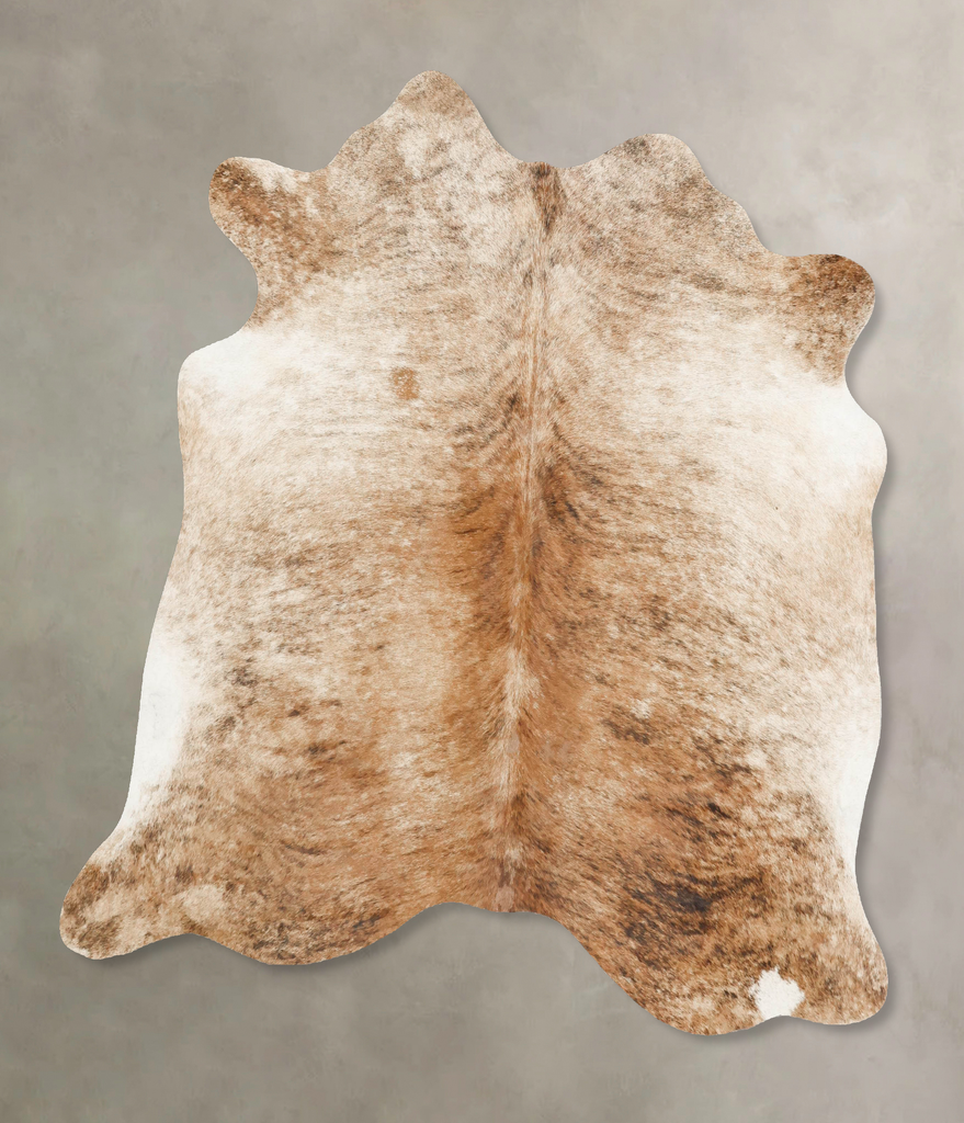 Light Brindle Large Brazilian Cowhide Rug 6'2"H x 6'2"W #B15462 by Hudson Hides
