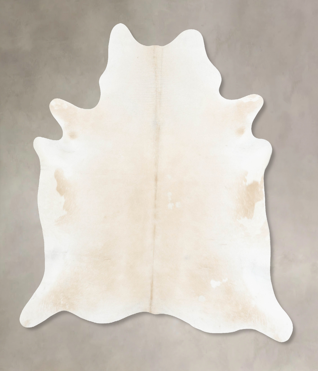Ivory with Beige X-Large Brazilian Cowhide Rug 7'1"H x 6'5"W #B15463 b