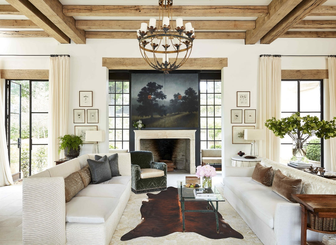 Dark Brindle X-Large Brazilian Cowhide Rug 7'1"H x 6'3"W #B15466 by Hu
