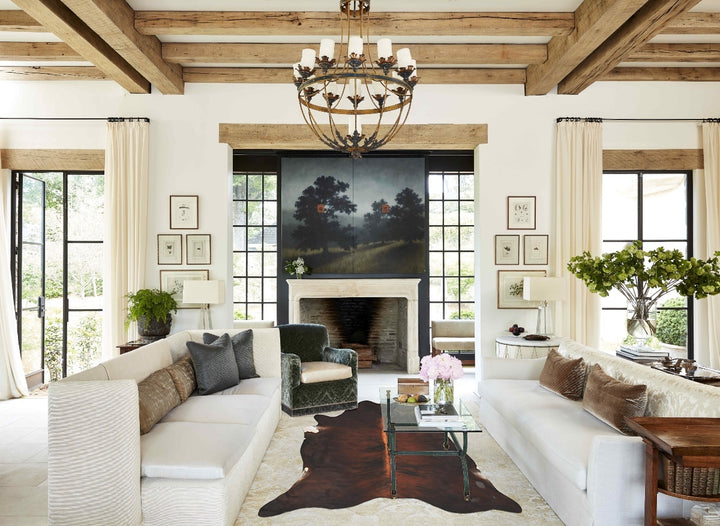 Dark Brindle X-Large Brazilian Cowhide Rug 7'1"H x 6'3"W #B15466 by Hudson Hides