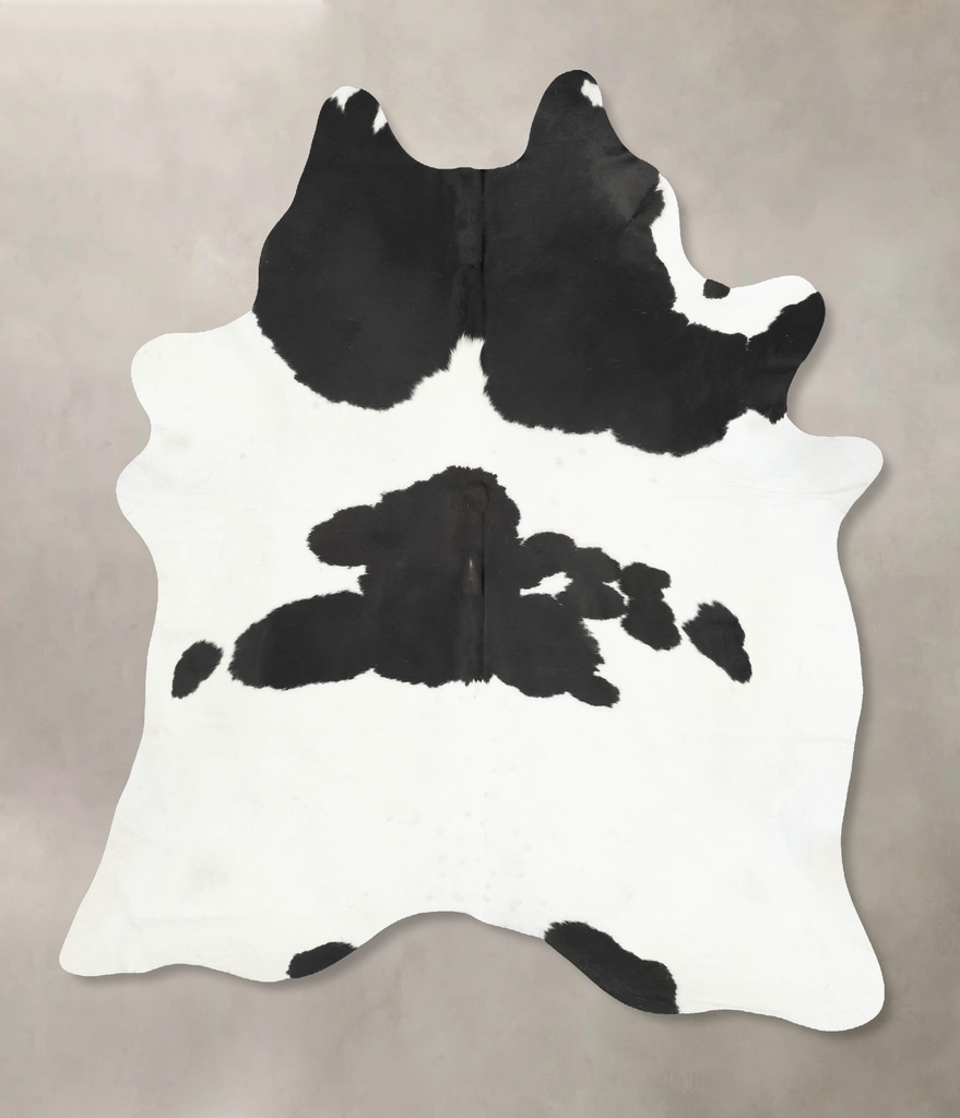 Black and White XX-Large Brazilian Cowhide Rug 7'11"H x 6'6"W #B15468 by Hudson Hides
