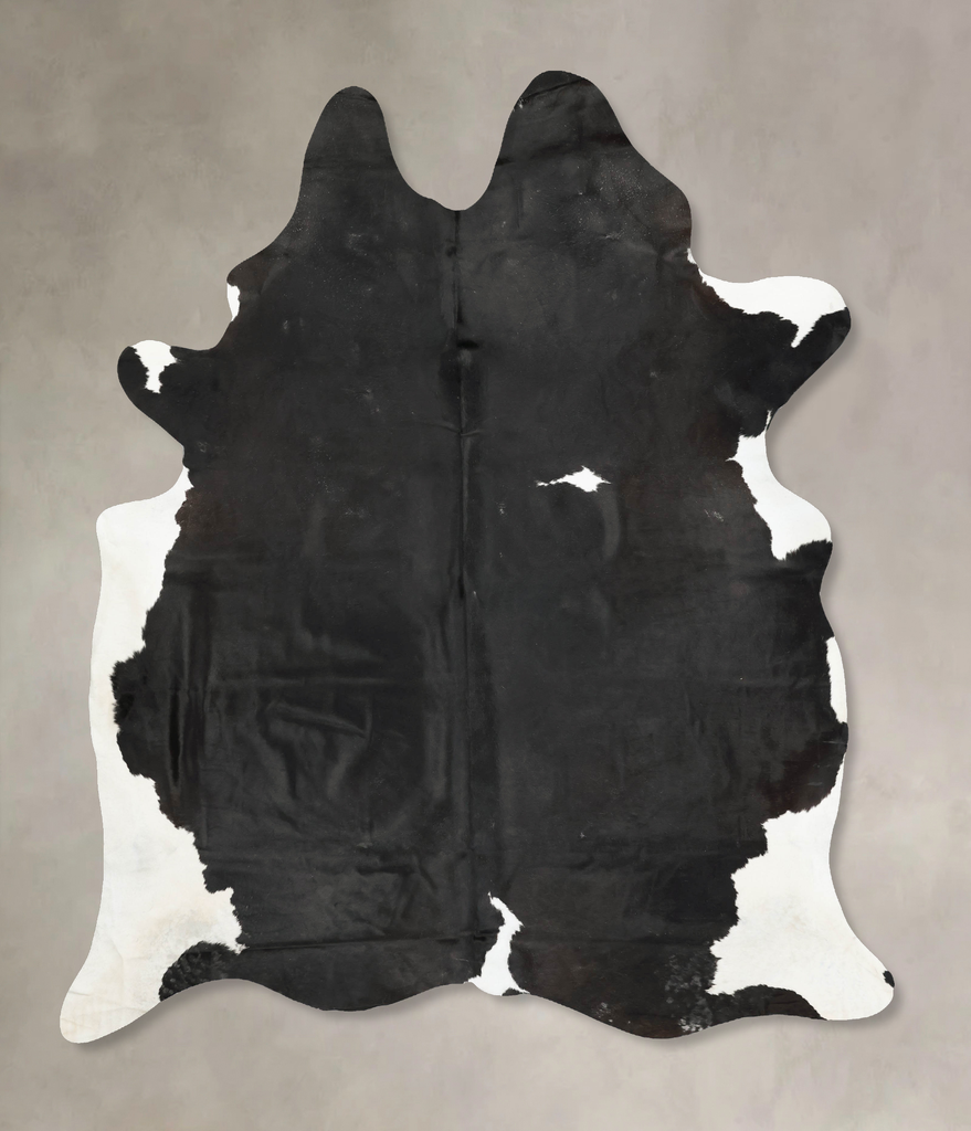 Black and White XX-Large Brazilian Cowhide Rug 8'11"H x 7'2"W #B15473 by Hudson Hides