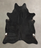 Solid Black X-Large Brazilian Cowhide Rug 7'6