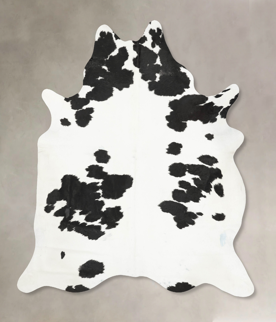 Black and White XX-Large Brazilian Cowhide Rug 8'9"H x 7'2"W #B15475 by Hudson Hides