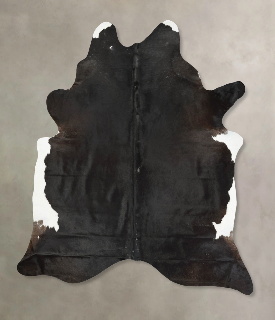 Black and White XX-Large Brazilian Cowhide Rug 8'5"H x 7'1"W #B15481 by Hudson Hides
