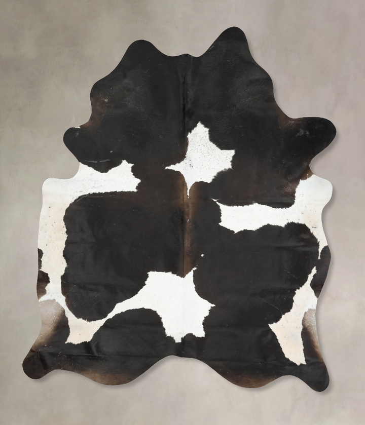 Chocolate and White XX-Large Brazilian Cowhide Rug 8'1"H x 6'4"W #B15482 by Hudson Hides