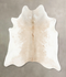 Beige and White X-Large Brazilian Cowhide Rug 6'8