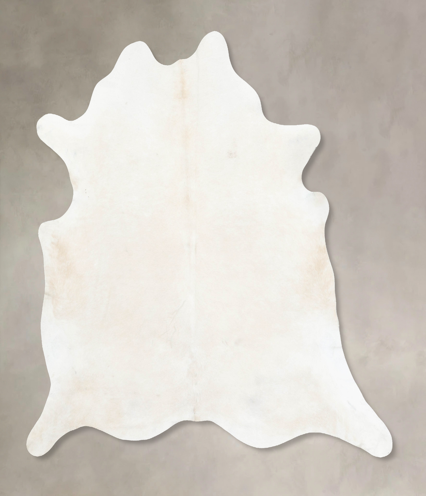Ivory with Beige XX-Large Brazilian Cowhide Rug 8'2"H x 7'4"W #B15491 by Hudson Hides