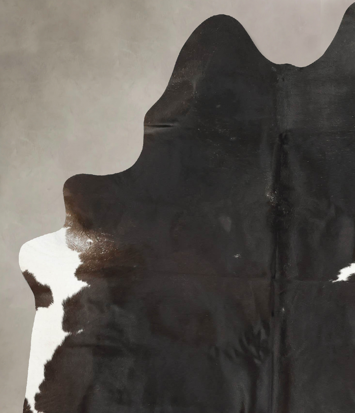 Chocolate and White X-Large Brazilian Cowhide Rug 7'6"H x 5'9"W #B15497 by Hudson Hides