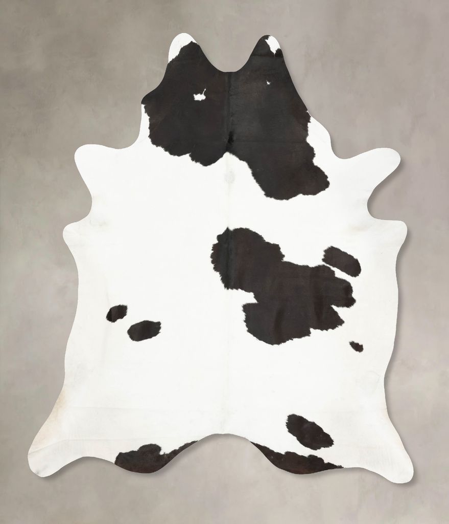 Black and White XX-Large Brazilian Cowhide Rug 8'11"H x 7'3"W #B15498 by Hudson Hides