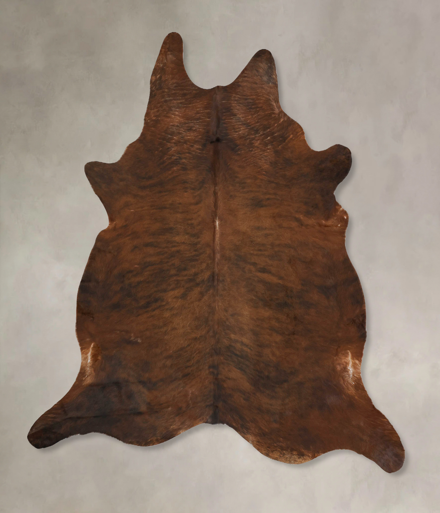 Medium Brindle XX-Large Brazilian Cowhide Rug 8'5"H x 7'5"W #B15501 by Hudson Hides