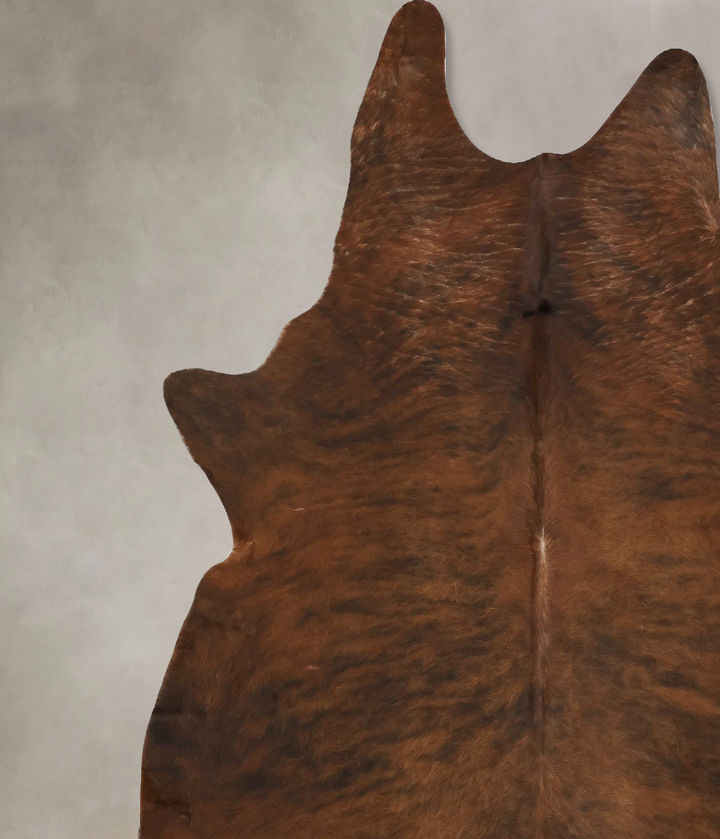 Medium Brindle XX-Large Brazilian Cowhide Rug 8'5"H x 7'5"W #B15501 by Hudson Hides