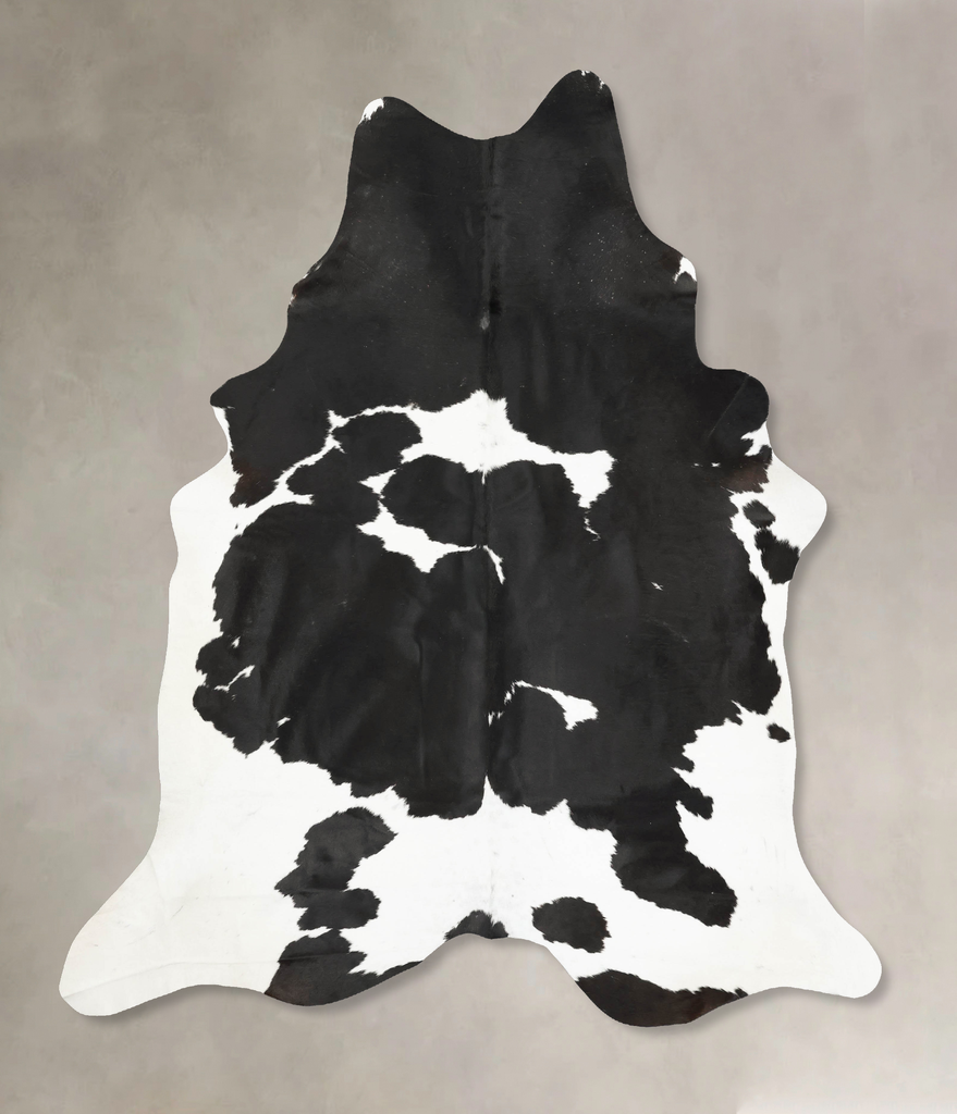Black and White XX-Large Brazilian Cowhide Rug 8'8"H x 7'2"W #B15503 by Hudson Hides