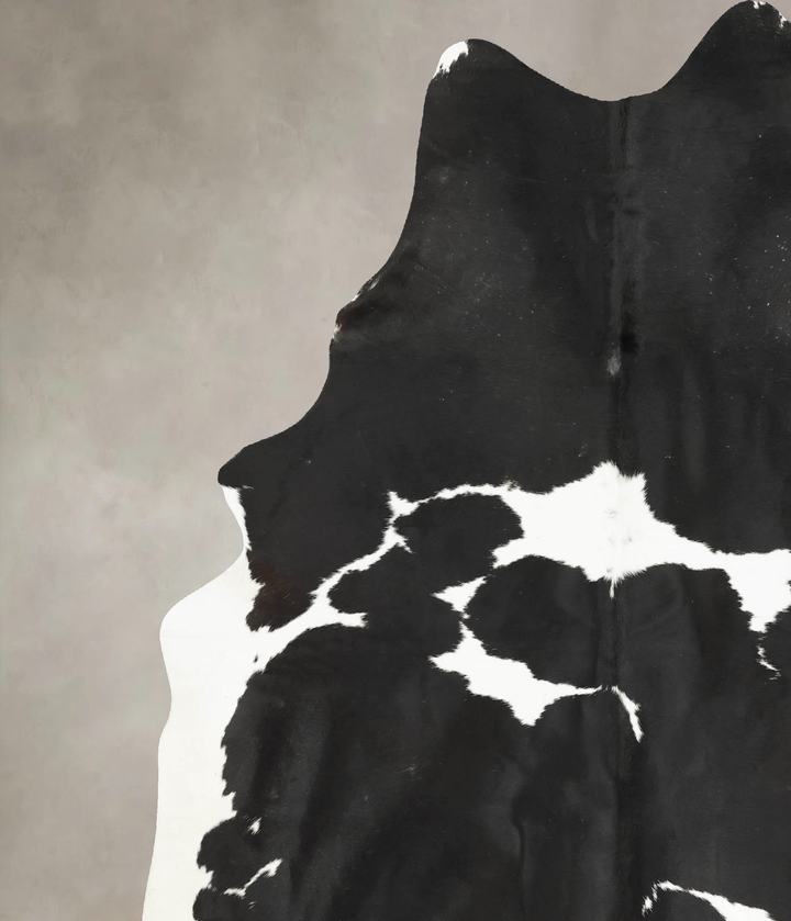 Black and White XX-Large Brazilian Cowhide Rug 8'8"H x 7'2"W #B15503 by Hudson Hides