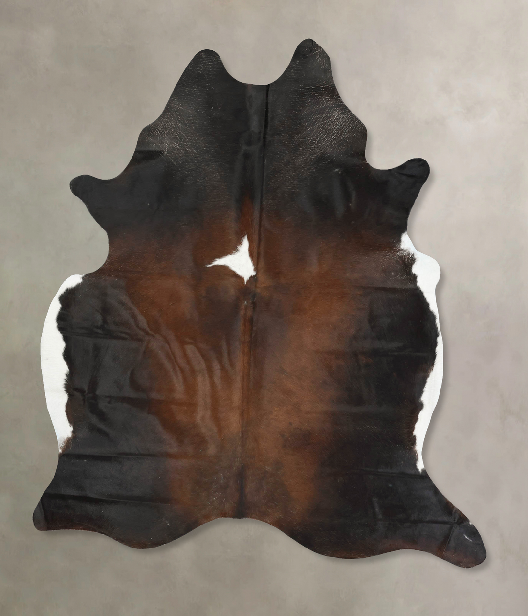 Chocolate and White XX-Large Brazilian Cowhide Rug 8'3"H x 6'2"W #B155