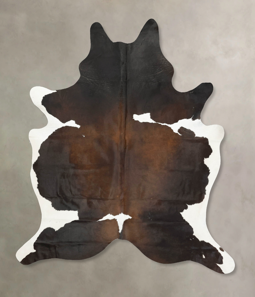 Chocolate and White XX-Large Brazilian Cowhide Rug 8'5"H x 6'7"W #B15511 by Hudson Hides