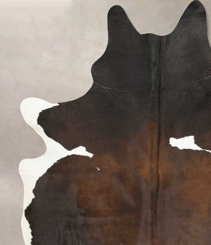 Chocolate and White XX-Large Brazilian Cowhide Rug 8'5"H x 6'7"W #B15511 by Hudson Hides