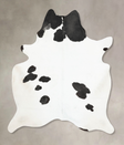 Black and White XX-Large Brazilian Cowhide Rug 8'1"H x 6'7"W #B15512 by Hudson Hides