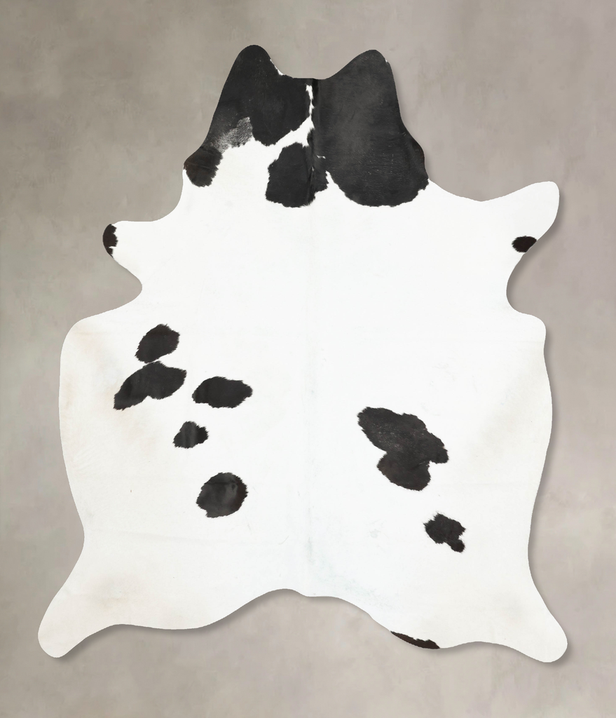 Black and White XX-Large Brazilian Cowhide Rug 8'1"H x 6'7"W #B15512 by Hudson Hides