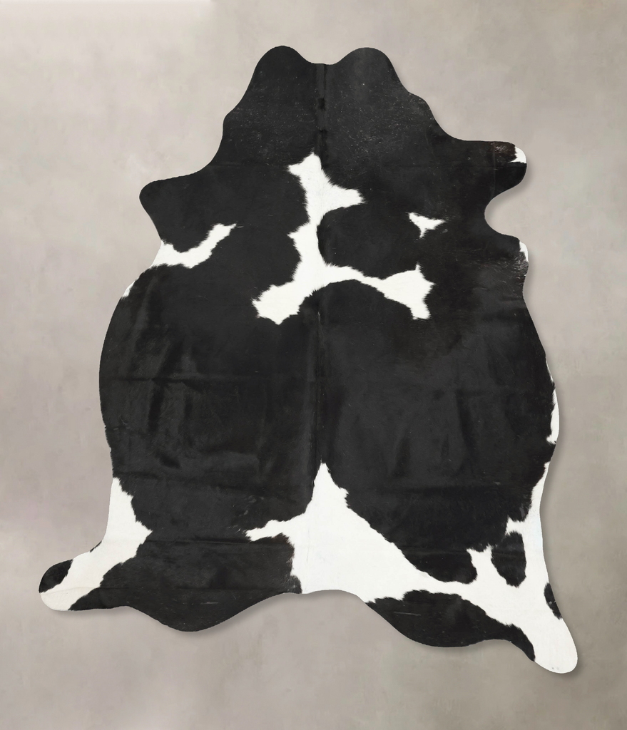 Black and White X-Large Brazilian Cowhide Rug 7'8"H x 6'4"W #B15513 by Hudson Hides