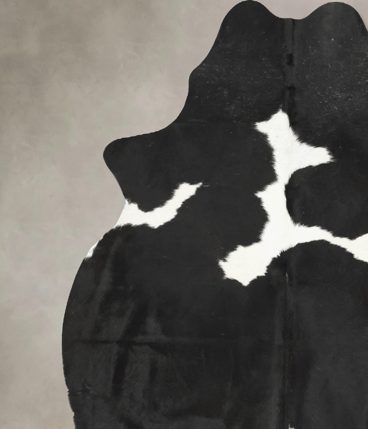 Black and White X-Large Brazilian Cowhide Rug 7'8"H x 6'4"W #B15513 by Hudson Hides